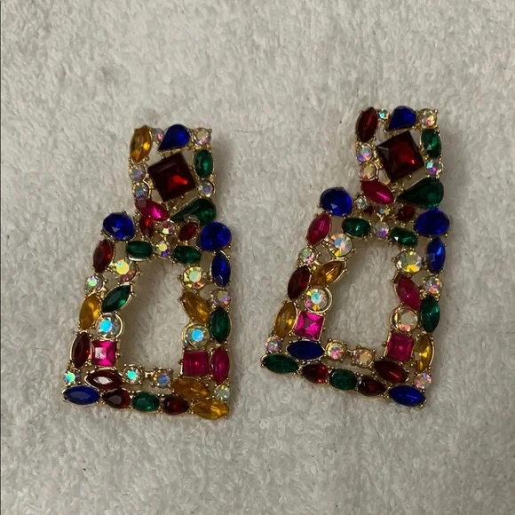 Multicolor Statement Earrings - Picture 4 of 5